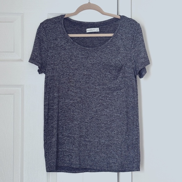 Abercrombie & Fitch Tops - Abercrombie & Fitch Women's Slouchy Slub Tee Heather Gray Grey Size Small S